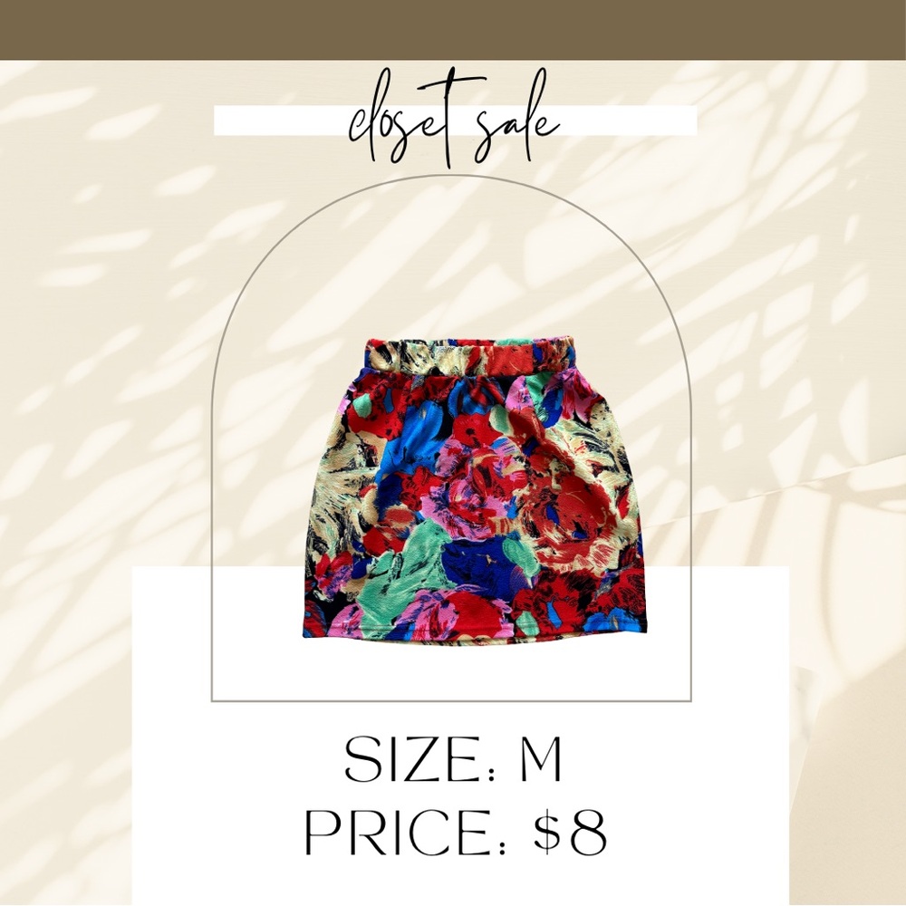 Vibrant Floral Mini Skirt